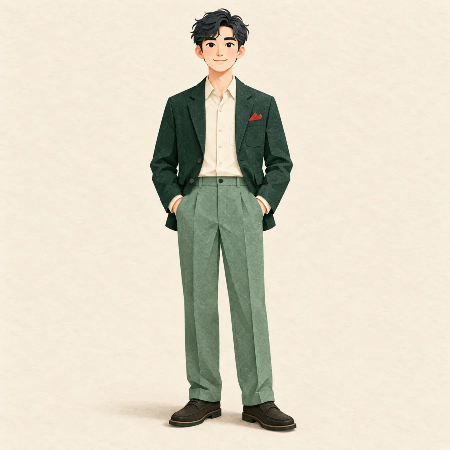 คนวัยหนุ่มสาวยืนอย่างมั่นใจ