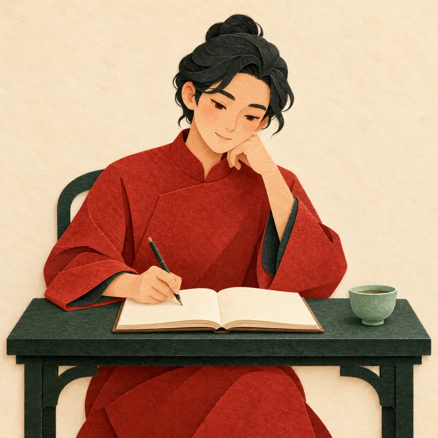 A person writing down practical insights in a notebook