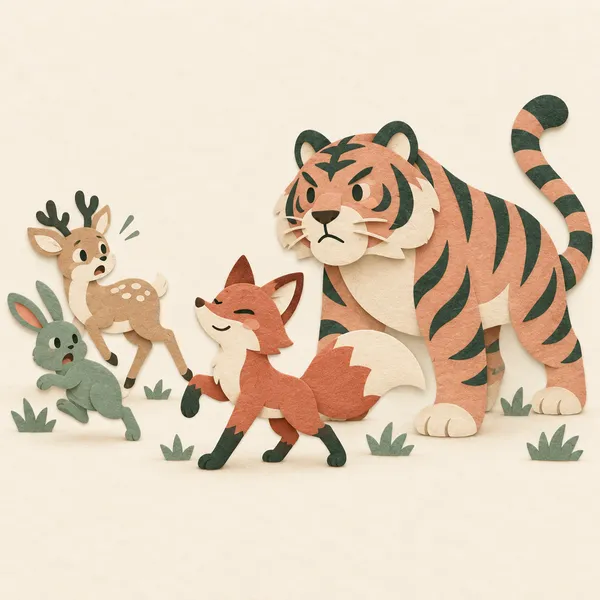 the fox borrows the tiger's might