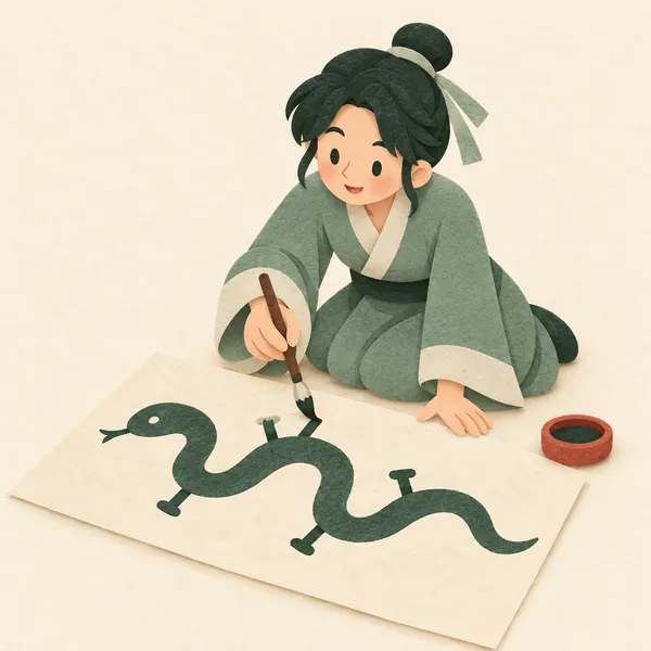 draw legs on a snake