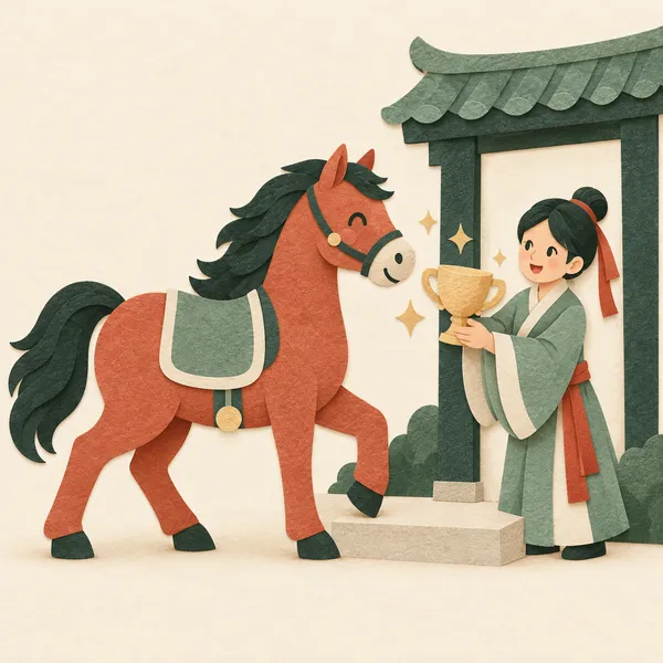 the horse arrives, success follows