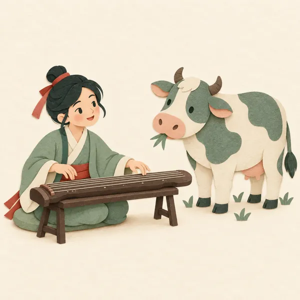 play the zither to a cow