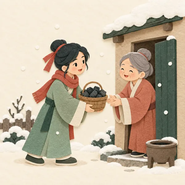 send charcoal in the snow