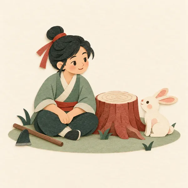 wait by a stump for a hare