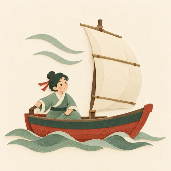 one sail, a fair wind