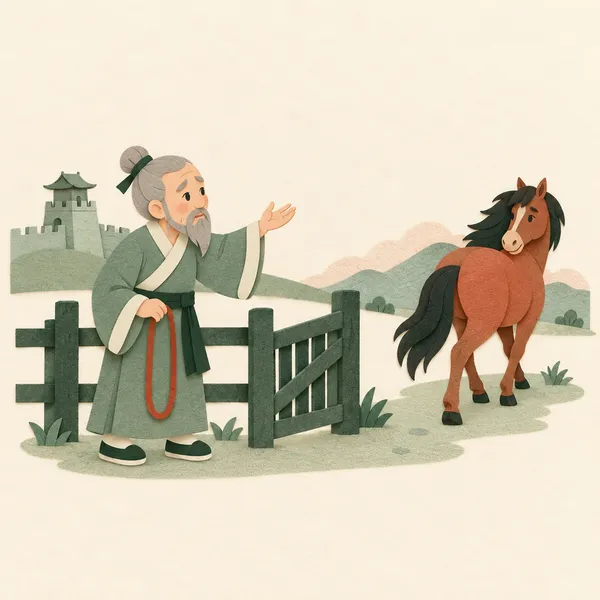 the old man at the frontier loses his horse
