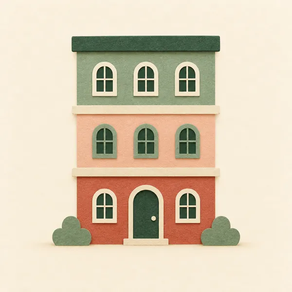 A three-storey building