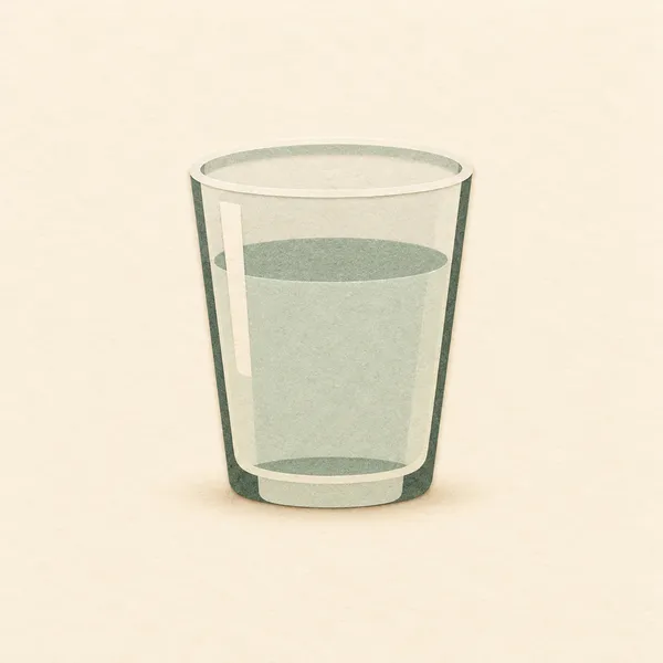 A glass of water